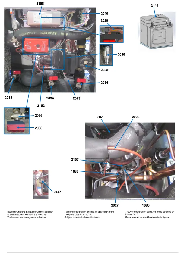 Exploded view Alpha Innotec WZSV 162K3M: Hydraulische module