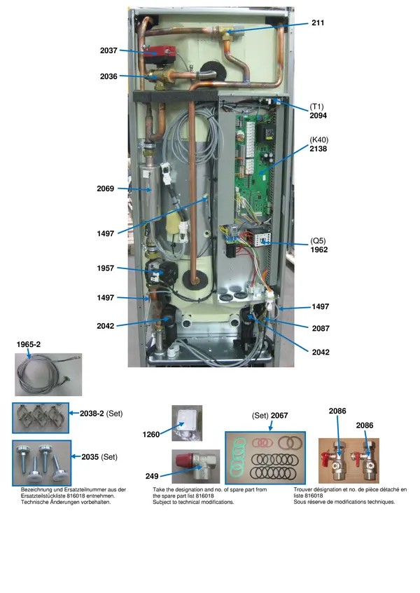 Exploded view Alpha Innotec WZSV 62K3M: Totaaloverzicht