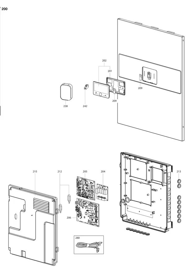 Exploded view Atag Energion IDU WH S 120-150: Elektrische componenten