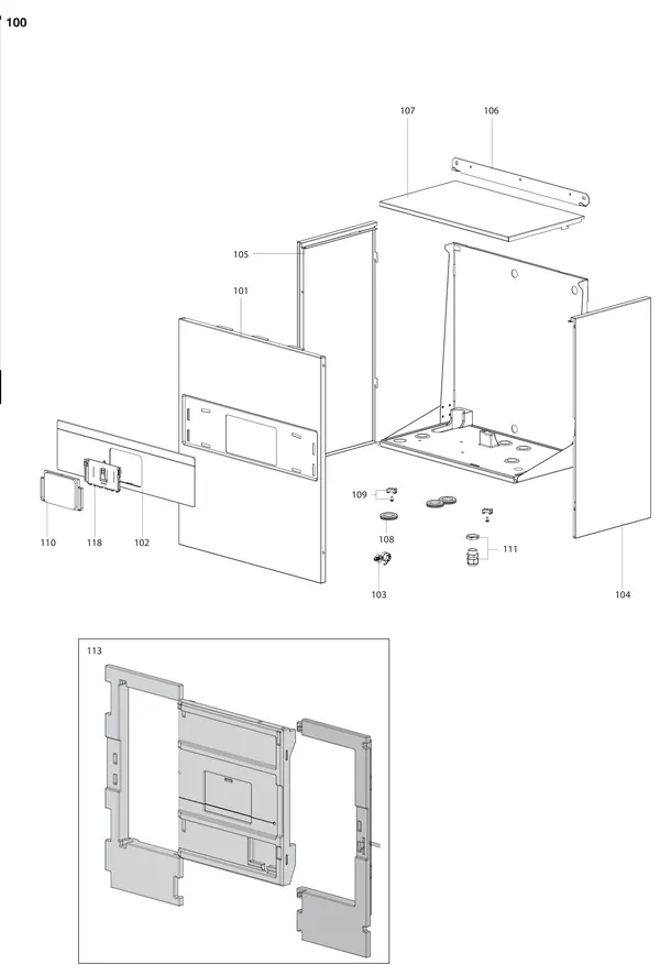 Exploded view Atag Energion IDU WH S 120-150: Mantel