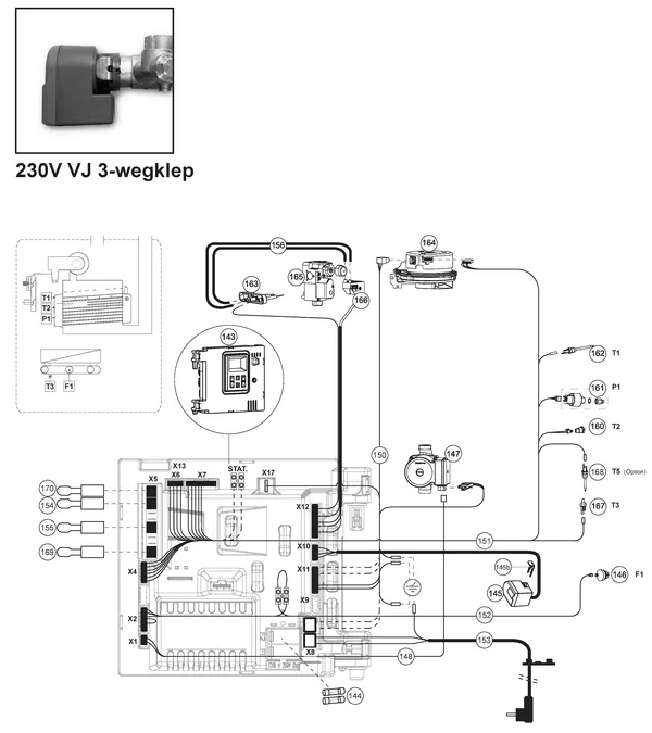 Exploded view Atag A203EC | vanaf 10-2016 OSS2: 230v vj 3 wegklep
