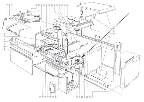 Exploded view Atag Blauwe Engel CMA 352: Totaaloverzicht