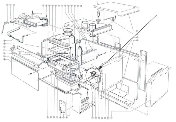 Exploded view Atag Blauwe Engel CMA 652: Waterzijdig