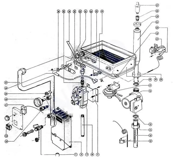 Exploded view Atag Blauwe Engel CZA 650: Wisselaar