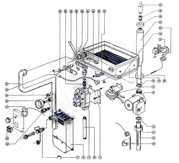 Exploded view Atag Blauwe Engel CZA 950: Wisselaar