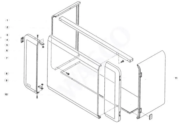 Exploded view Atag Blauwe Engel HR 27: Mantel