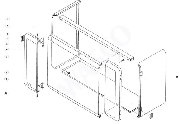 Exploded view Atag Blauwe Engel HR 27 T: Mantel