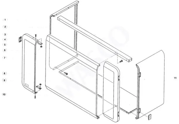 Exploded view Atag Blauwe Engel HR 39: Mantel