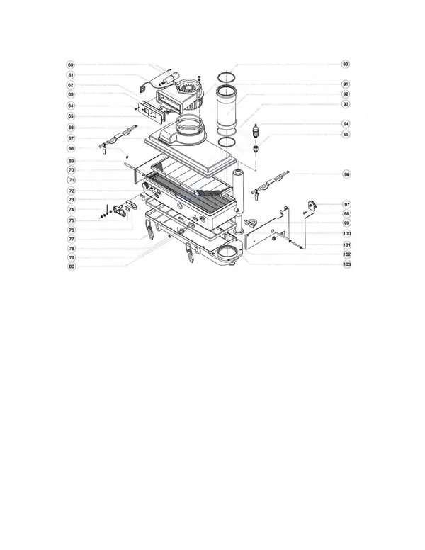 Exploded view Atag Blauwe Engel HR 39: Wisselaar