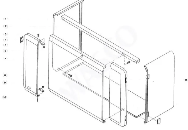 Exploded view Atag Blauwe Engel HR 45: Mantel