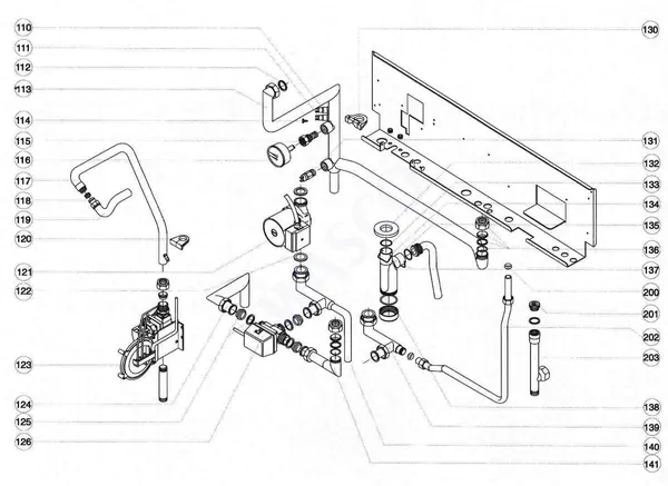 Exploded view Atag Blauwe Engel HR 45: Pomp