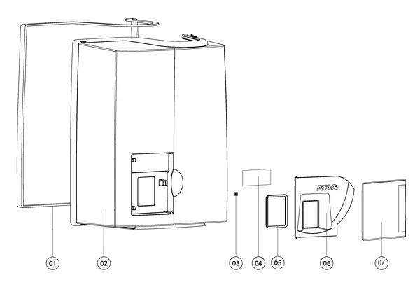 Exploded view Atag E264C | vanaf 8-2009 OSS2: Mantel