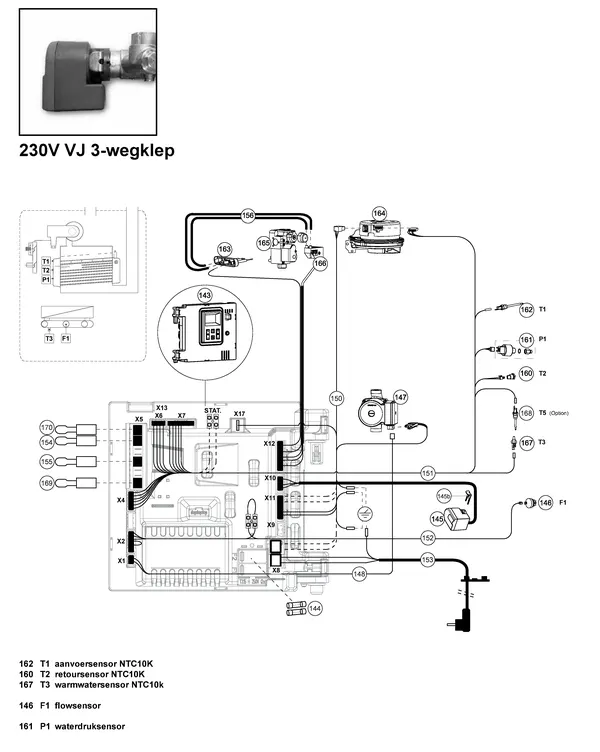 Exploded view Atag E320S | vanaf 8-2009 OSS2: 230v vj 3 wegklep