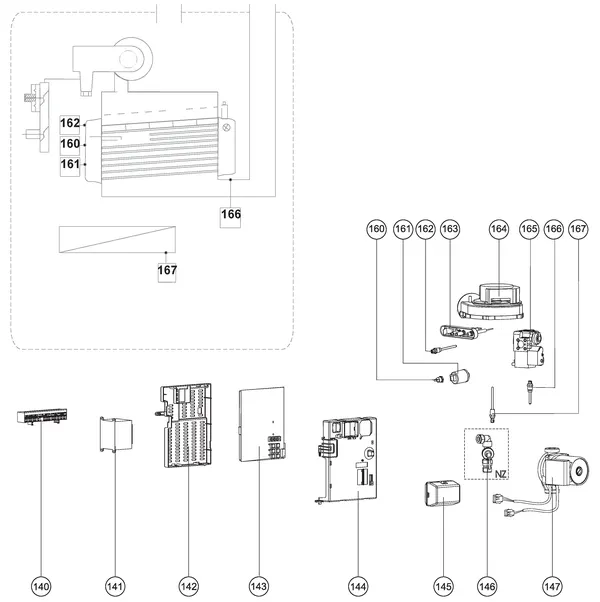 Exploded view Atag E32S | tot 2009 OSS2: Elektra