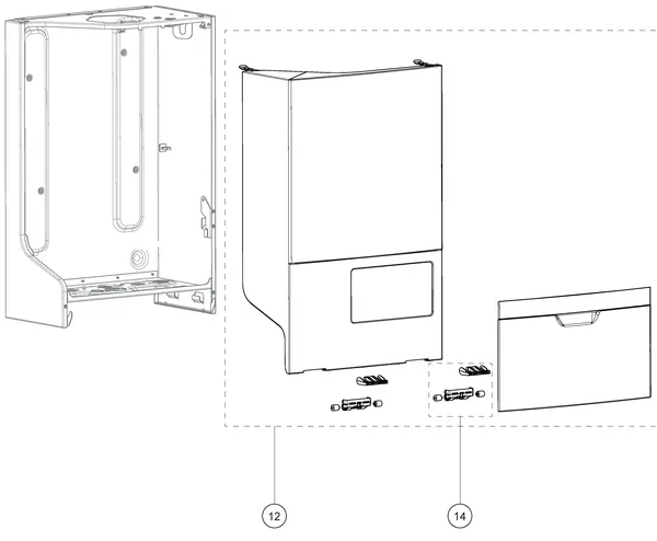 Exploded view Atag i36EC iCon2: Mantel