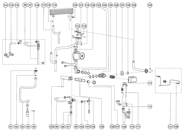 Exploded view Atag Perfect PF-SHR 24: Leidingen