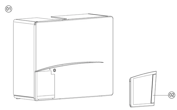 Exploded view Atag Q25C | vanaf 2005 OSS2: Mantel