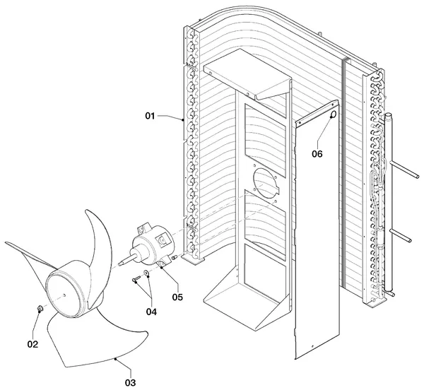 Exploded view AWB GeniaAir RM05/1: Ventilatordelen
