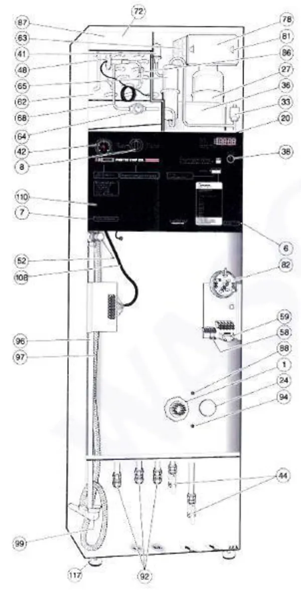 Exploded view Nibe Fighter 310P: Totaaloverzicht