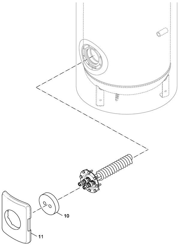 Exploded view Buderus (Bosch) SF300/5: Warmtewisselaar