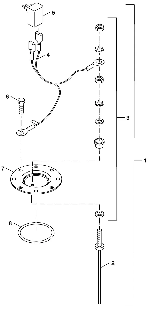 Exploded view Buderus (Bosch) SF400/5: Inert anode