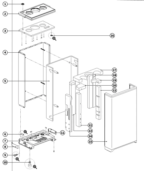 Exploded view Intergas Xtreme 36: Mantel