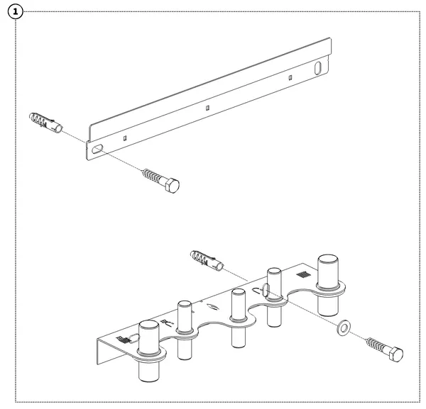 Exploded view Intergas Xtreme 36: Montagebeugel set