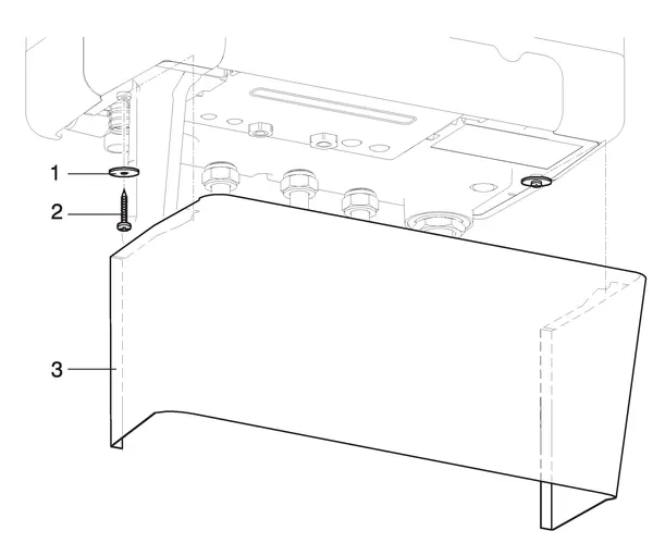 Exploded view Intergas Kombi Kompakt HRE 24/18A: Schermplaatset
