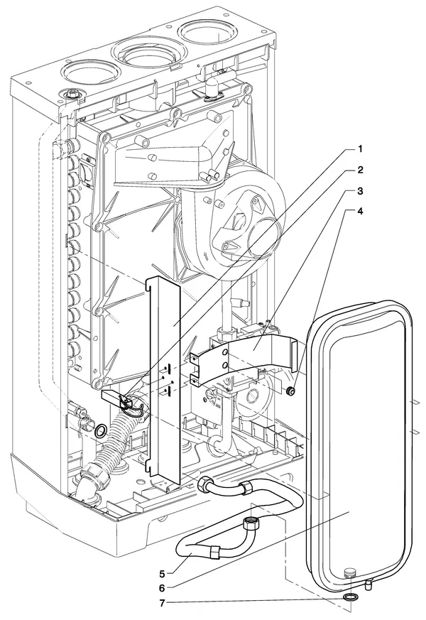 Exploded view Intergas Kombi Kompakt HR 22: Expansievat