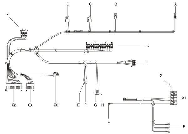 Exploded view Intergas Kombi Kompakt Tap HR 22: Bedradingen furimat tot december 2005