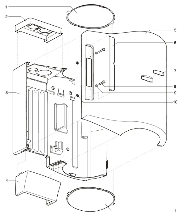 Exploded view Intergas Prestige CW5: Buitenmantel
