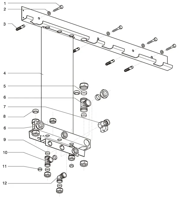 Exploded view Intergas Prestige CW5: Montagebeugel