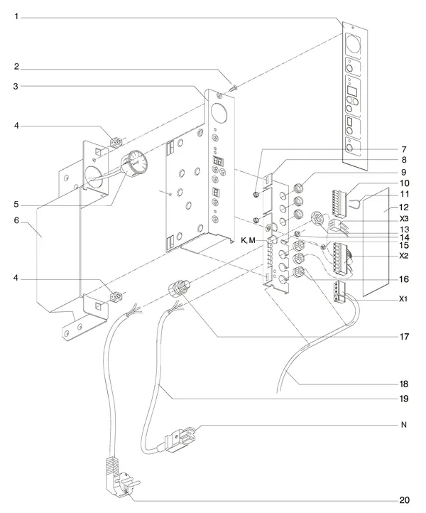 Exploded view Intergas Prestige CW6: Branderautomaat