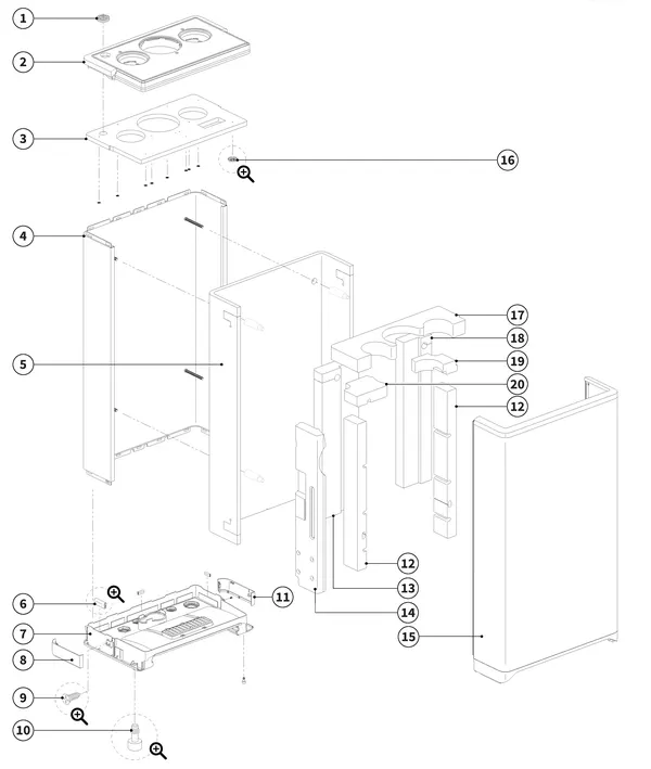 Exploded view Intergas Xtreme 36 First Edition: Mantel
