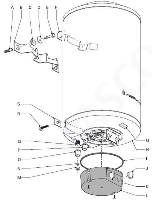 Exploded view Inventum EDR 30 Hoogvermogen: Totaaloverzicht