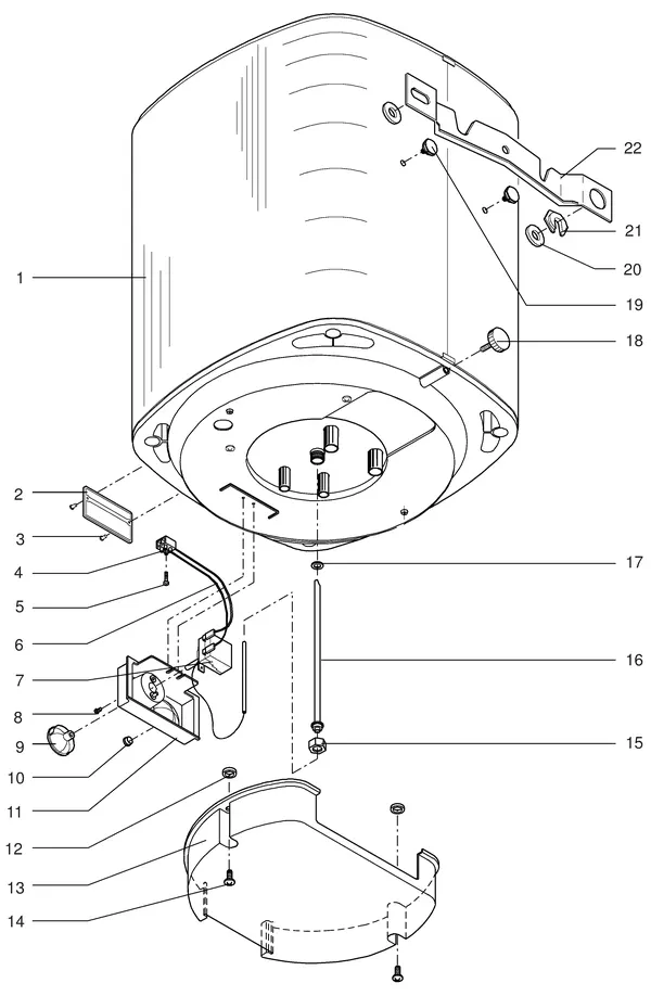 Exploded view Itho Daalderop CV-Plus 80/35 (1989-2000): Totaaloverzicht