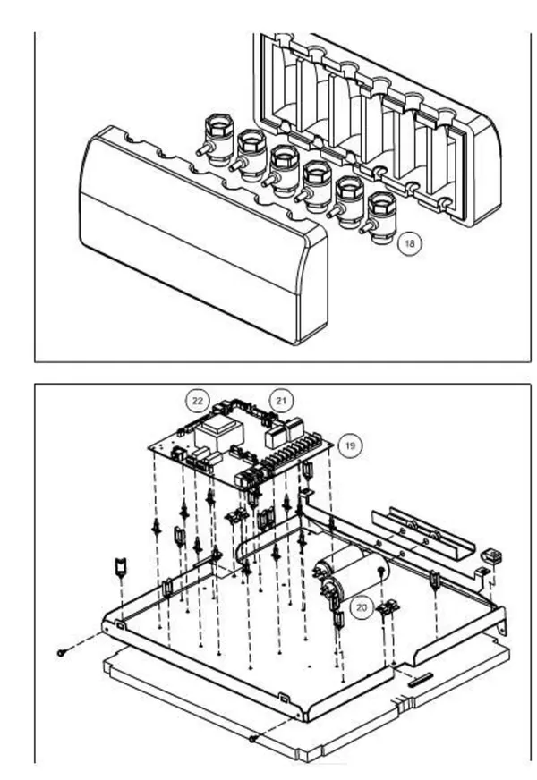 Exploded view Itho Daalderop 3e generatie WPU 5 (545-0053): Waterzijdig elektrisch
