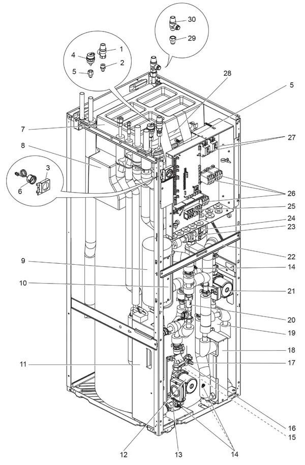Exploded view Mitsubishi Electric ERST20C-VM2C: Totaaloverzicht
