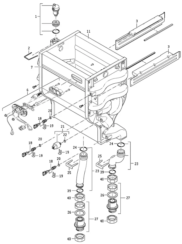Exploded view Nefit (Bosch) TopLine HR 50 II: Wisselaar