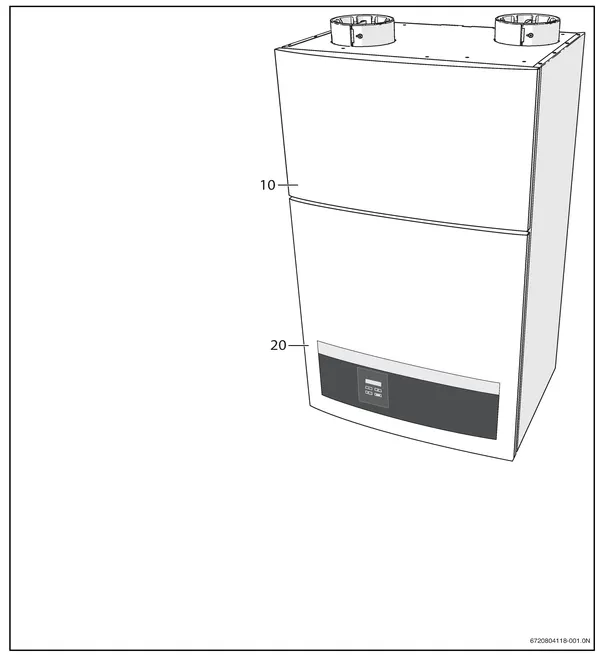 Exploded view Nefit (Bosch) VentiLine VA/W 1.4 C: Behuizing