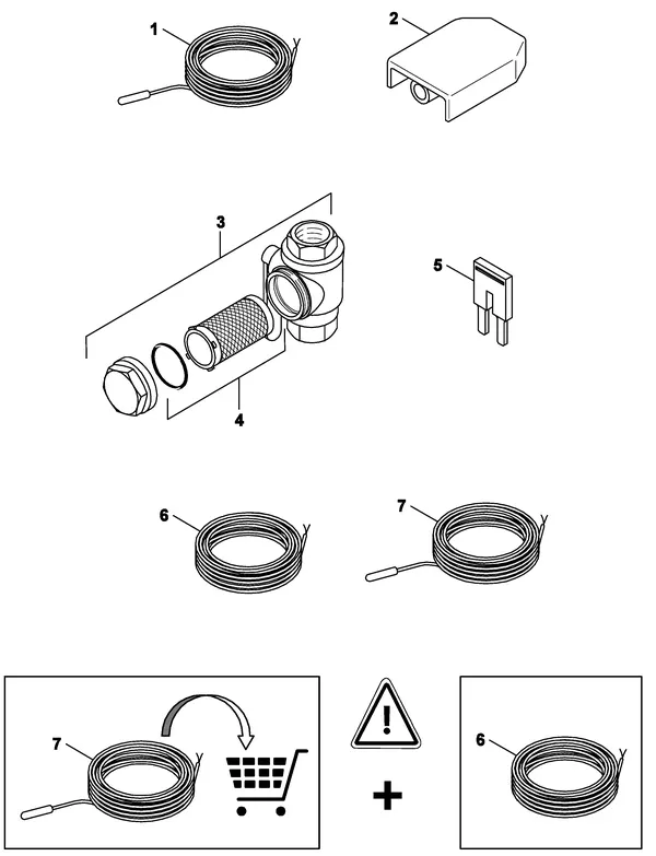 Exploded view Nefit (Bosch) IDU Split 2-6 B: Accessoire wh idu