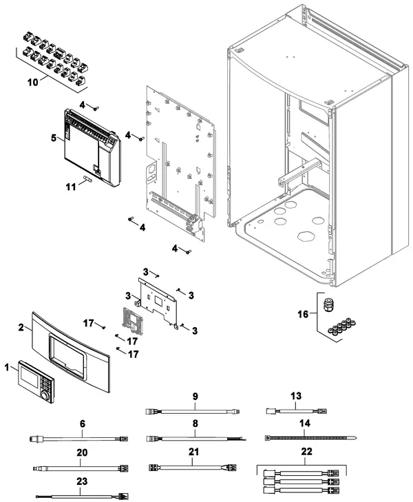Exploded view Nefit (Bosch) IDU Split 2-6 B: Sturing