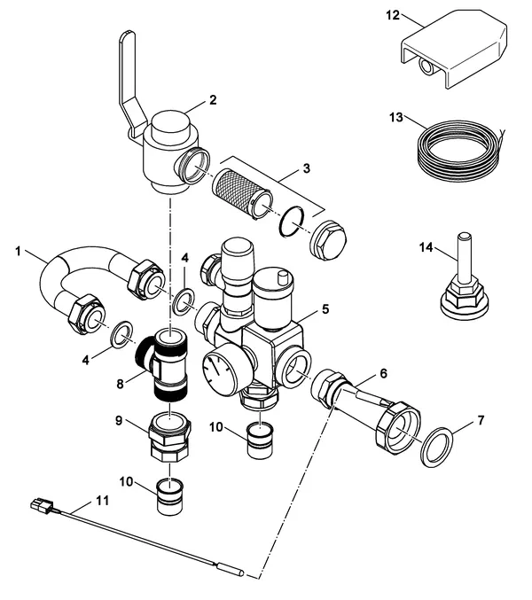 Exploded view Nefit (Bosch) Monoblock IDU 13-17 T: Accessoire