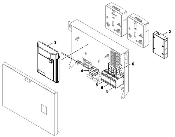 Exploded view Nefit (Bosch) Monoblock IDU 13-17 TS: Sturing