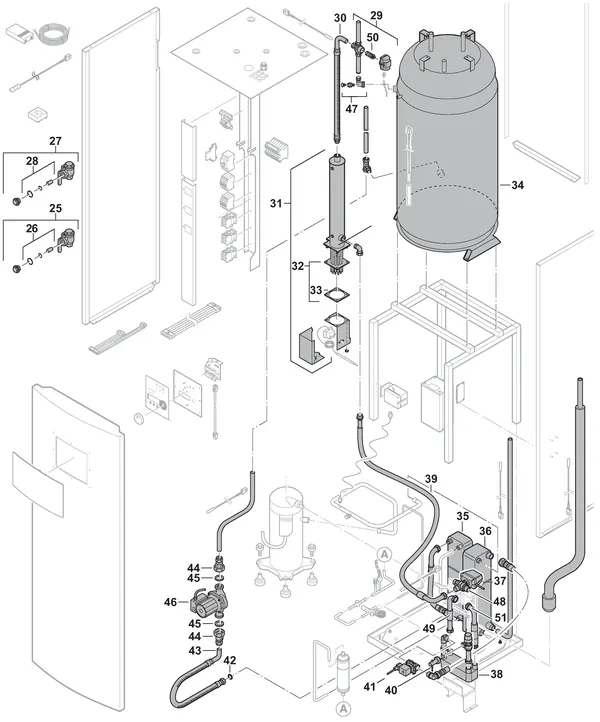 Exploded view Nefit (Bosch) Auris E C4 OS: Hydrauliek