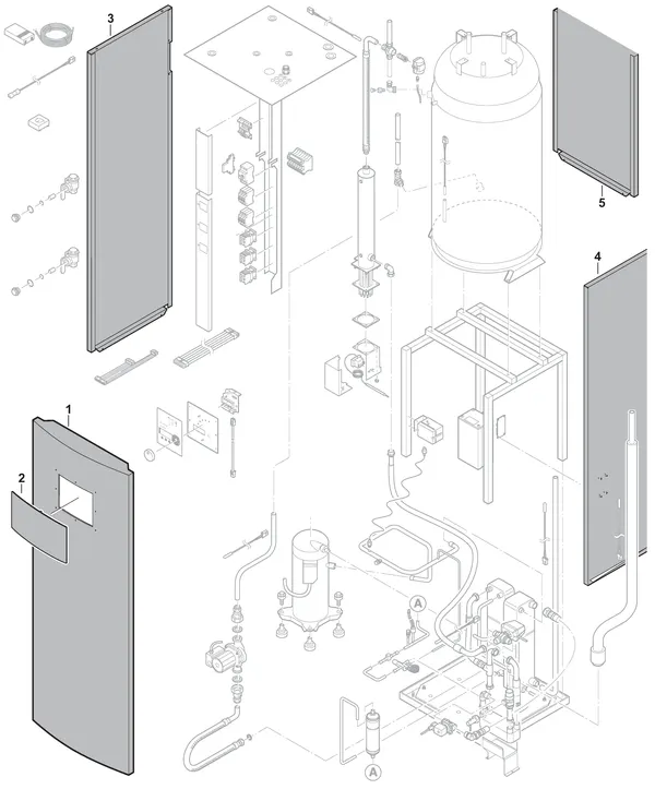 Exploded view Nefit (Bosch) Auris E C5 OS: Mantel