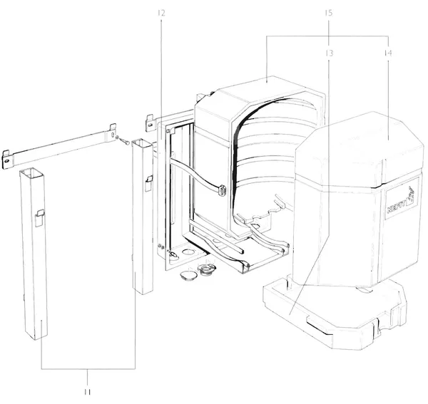 Exploded view Nefit (Bosch) Ecomfit V: Frame en isolatie