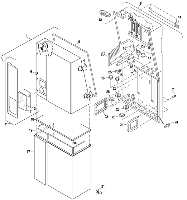 Exploded view Nefit (Bosch) EcomLine Classic HRC 22V: Mantel