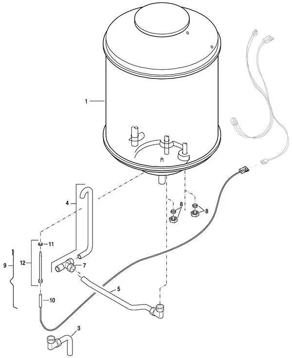 Exploded view Nefit (Bosch) EcomLine Classic HRC 22V: Waterzijdig