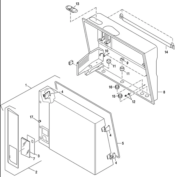 Exploded view Nefit (Bosch) EcomLine Classic HR 43: Mantel